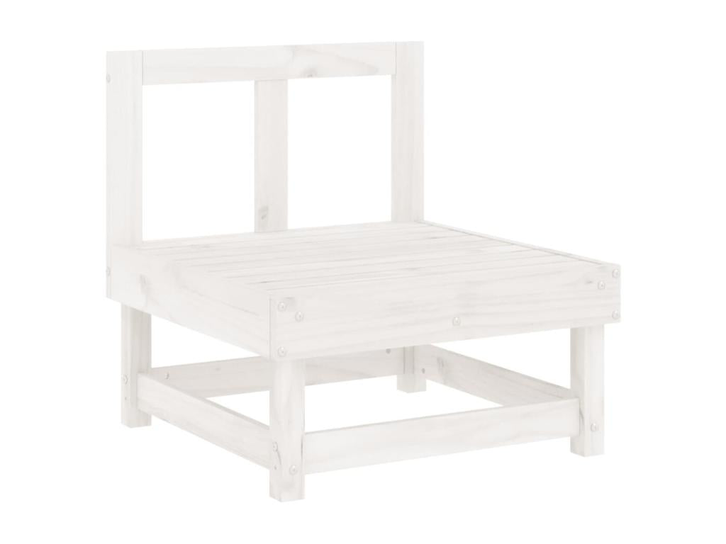 White Solid Wood Outdoor Furniture Set