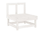 White Solid Wood Outdoor Furniture Set