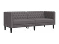 Gray Faux Leather Sofa