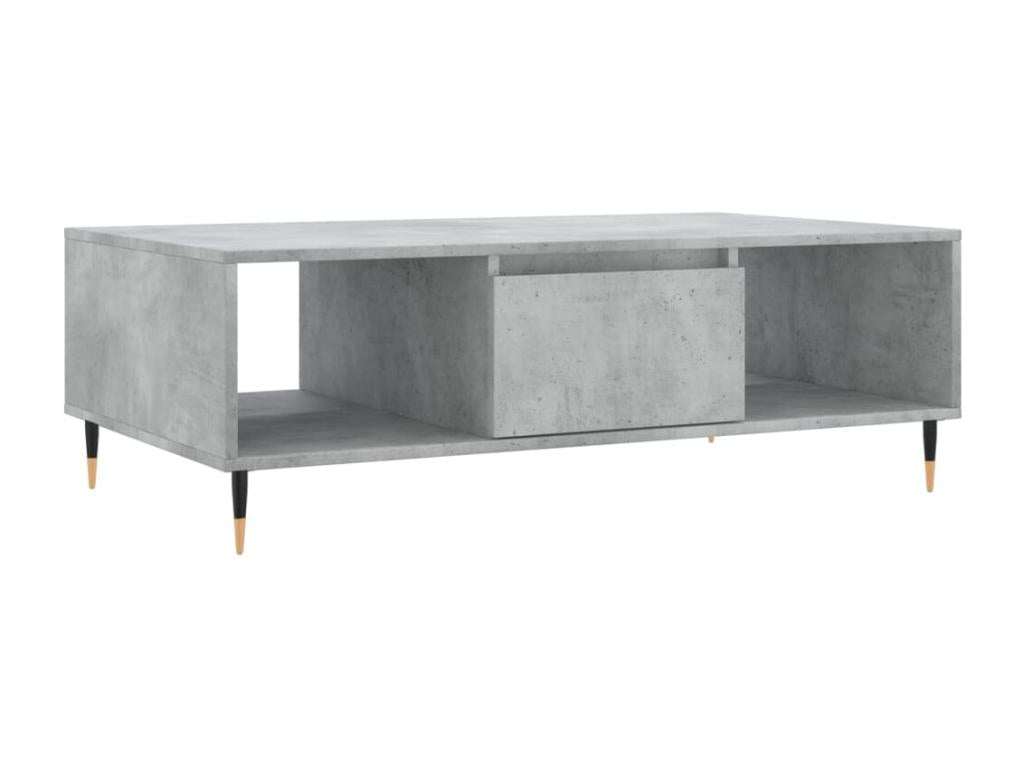Gray Engineered Wood Coffee Table, 104 x 60 x 35 cm