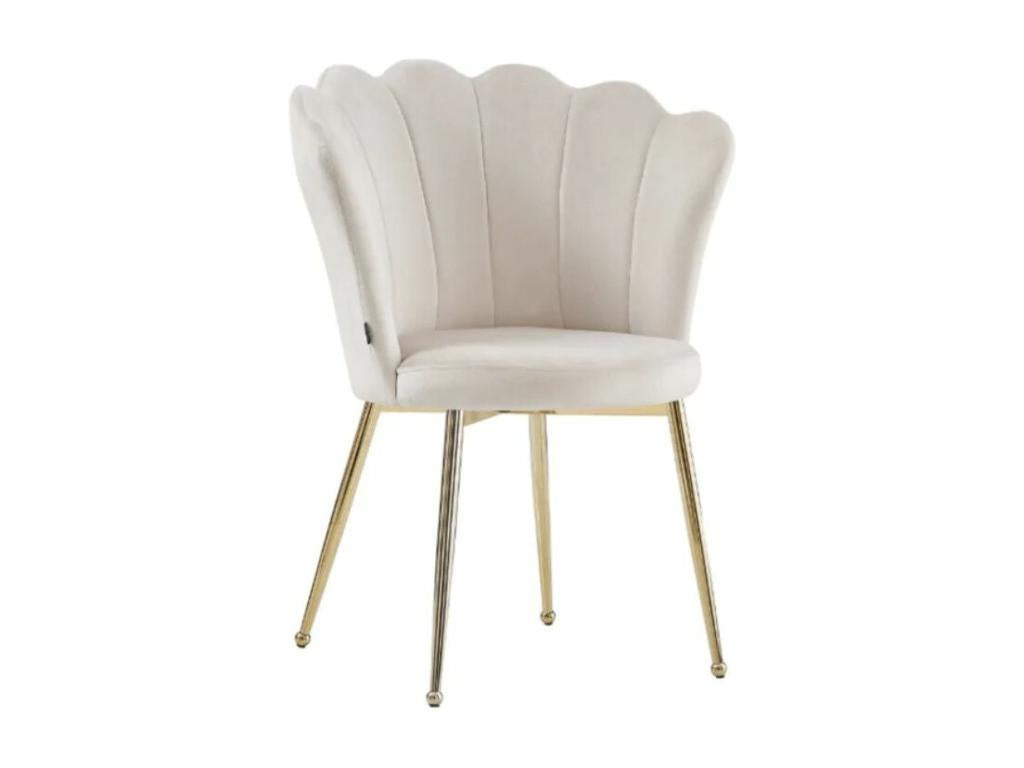 Beige Velvet Chair