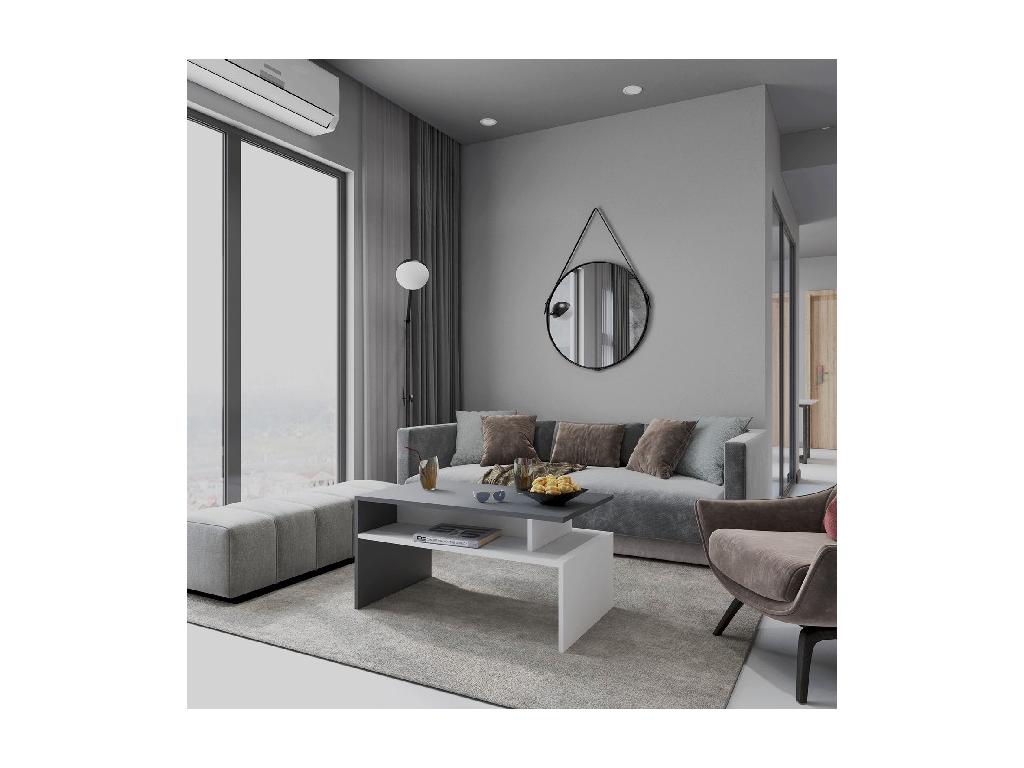 White Coffee Table, 90 x 50 x 43 cm